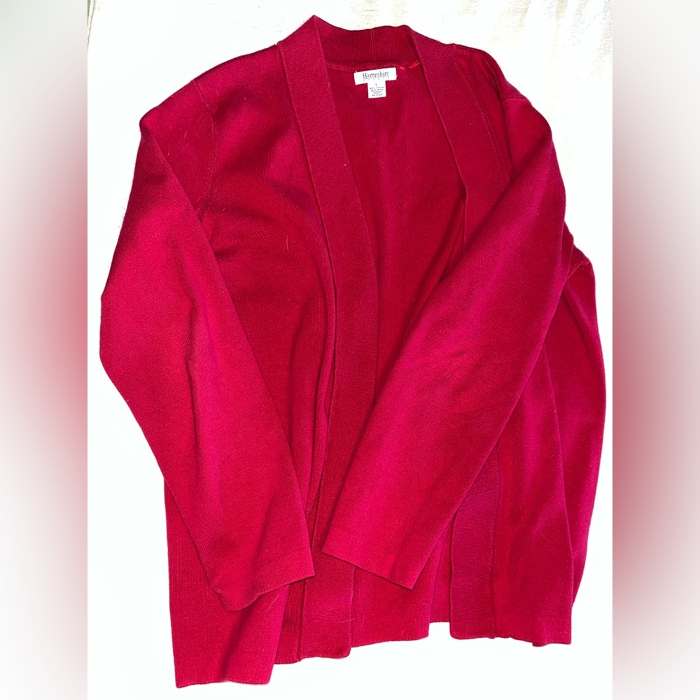 Women's Red Cardigan Sweater